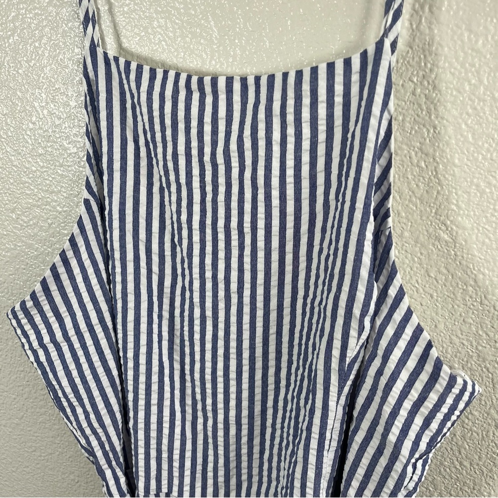 NWT Lulus Messina Blue Striped Wide-Leg Jumpsuit XL - Picture 5 of 10